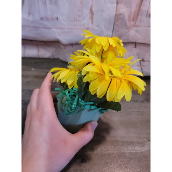 Yellow flowers dasiy fake decor spring - Picture 5 of 5